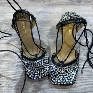 Sparkly Black Heels